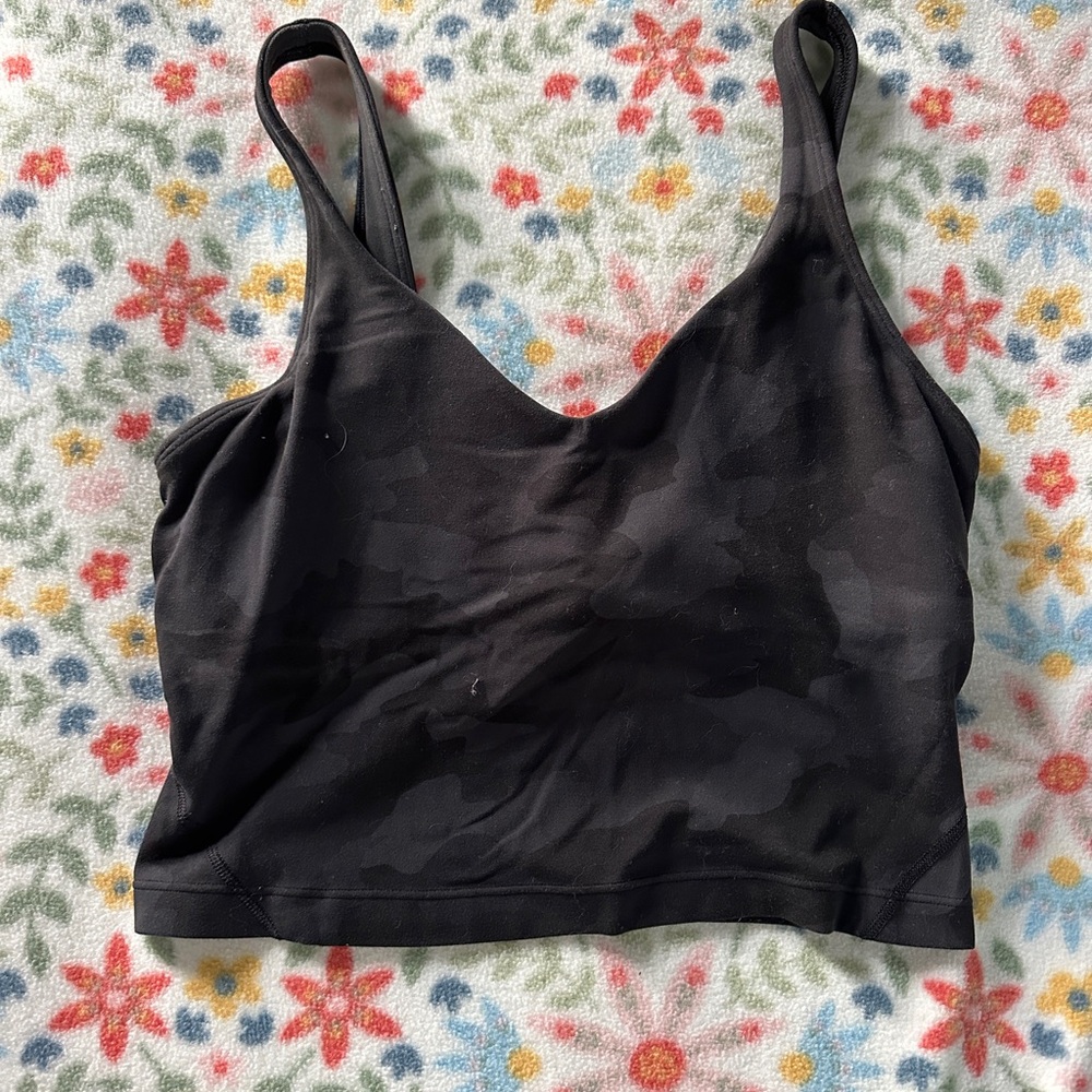 Black Camouflage Lululemon Align Tank Top